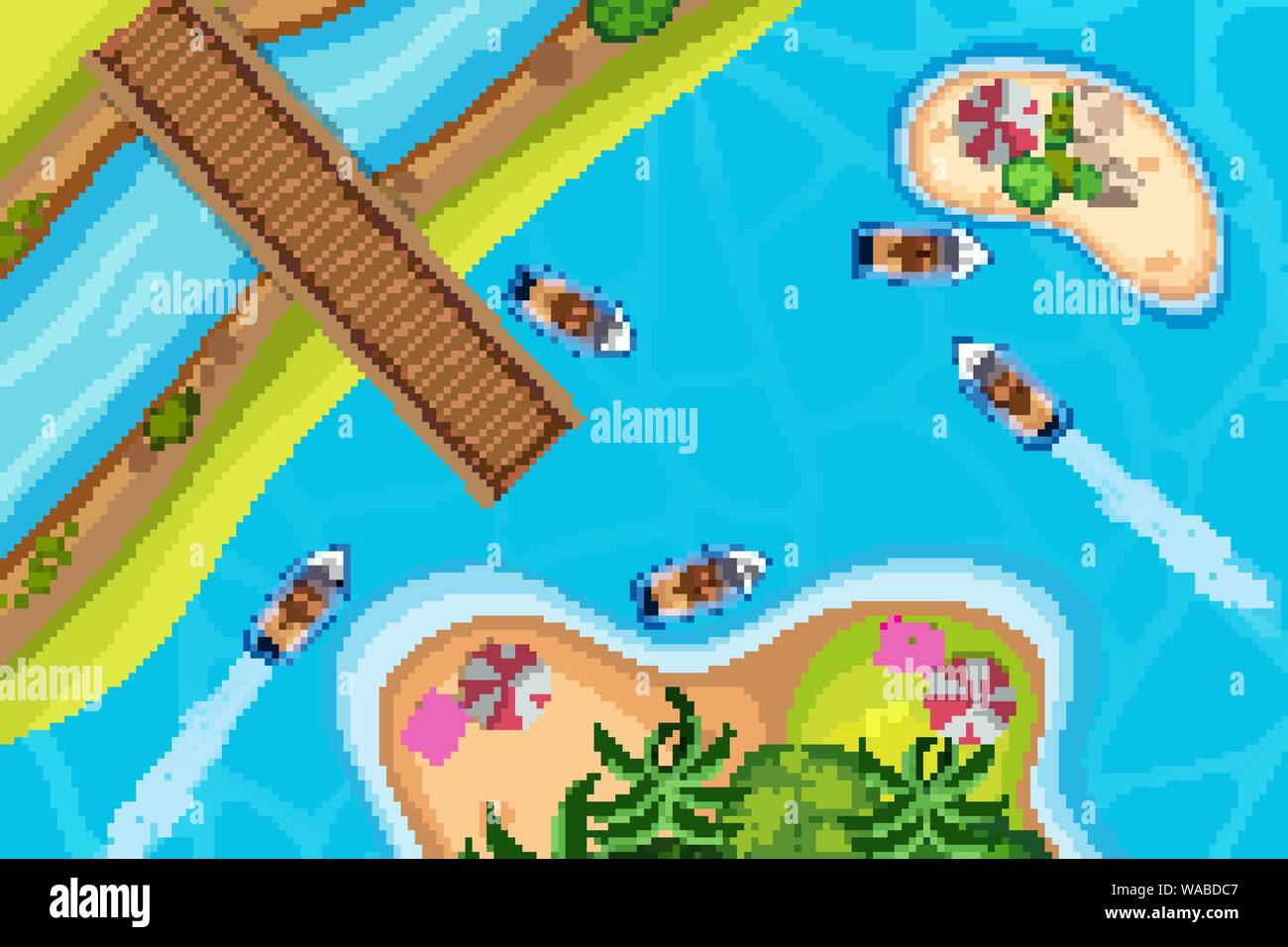 Set of aerial view scenes illustration Stock Vector Image & Art - Alamy