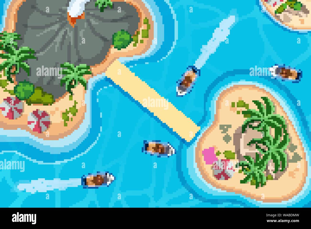 Set of aerial view scenes illustration Stock Vector Image & Art - Alamy