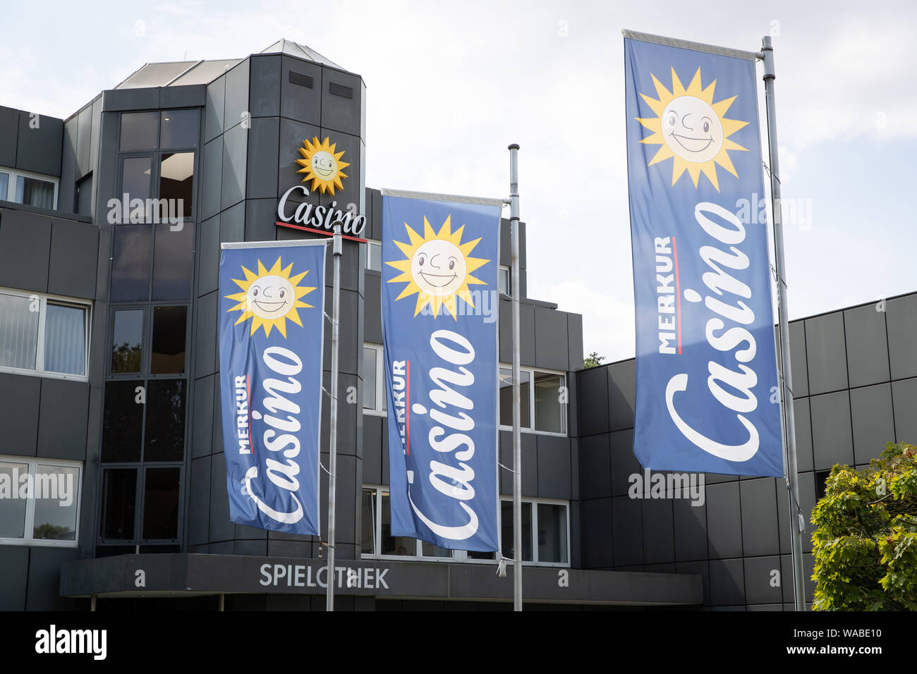 Espelkamp Germany 06th Aug 2019 View Of The Company Headquarters Of The Gauselmann Group With The Mercury Sun And The Reference Casino The Company Produces Entertainment Play Equipment And Money Management Systems