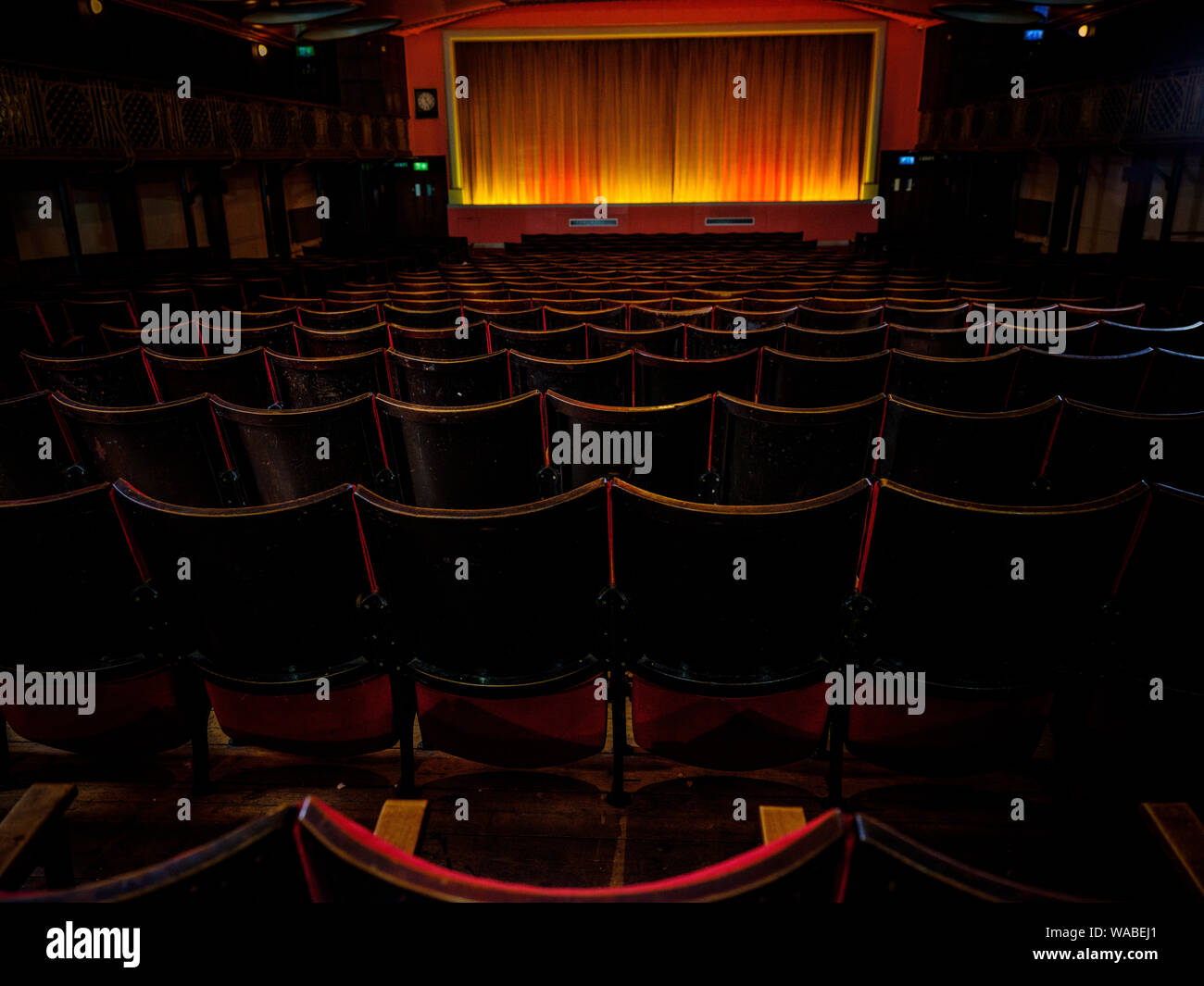 The edwardian interior of Screen 1 in The Dome Cinema, Worthing, West Sussex UK. Stock Photo