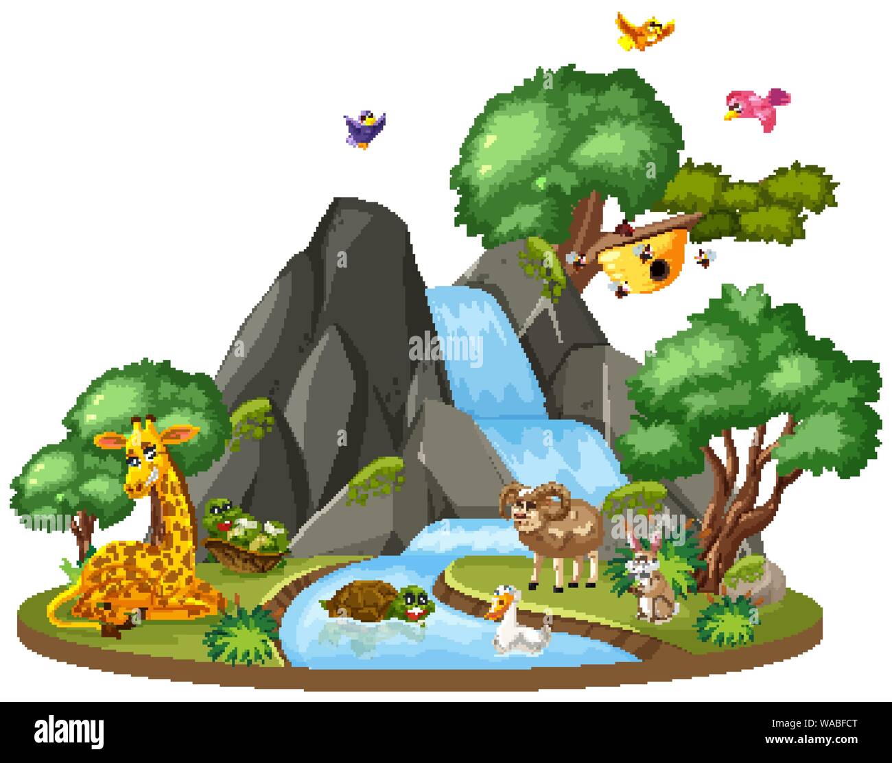 Flying Duck Scene Stock Vector Images Alamy