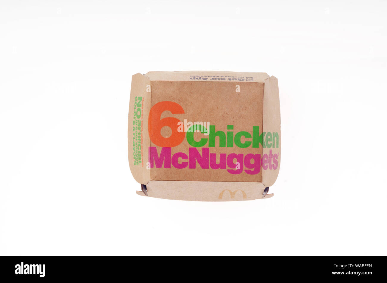 McDonald’s 6 piece chicken mcnuggets box Stock Photo