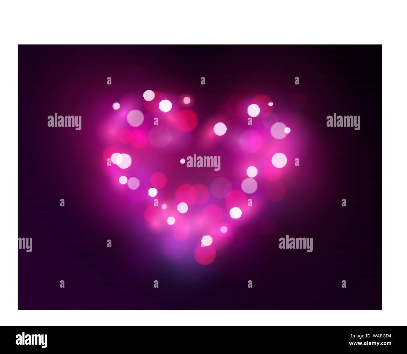 Shiny hearts bokeh Valentine's day background vector illustration Stock ...