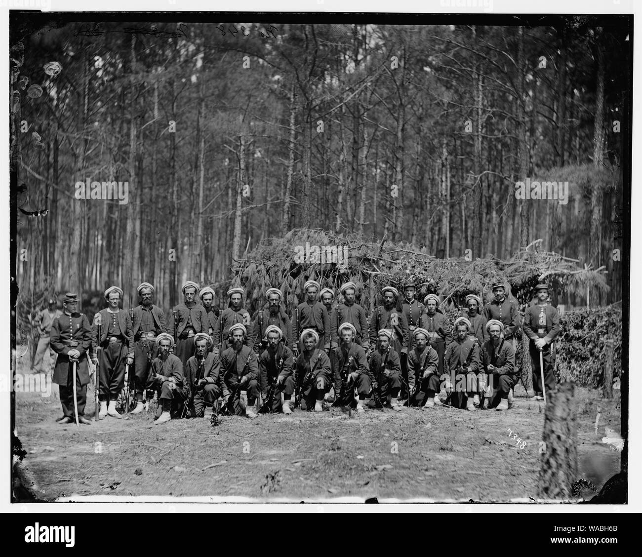 Petersburg, Va. Group of Company G, 114th Pennsylvania Infantry (Zouaves) Stock Photo