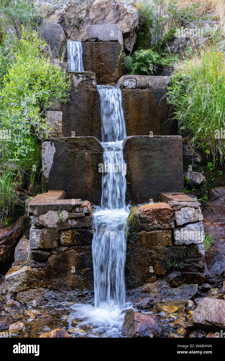 River stream and fish ladder for the salmon run Stock Photo Alamy