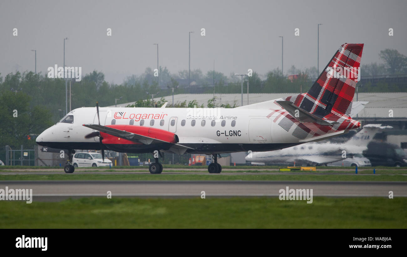 Glasgow, UK. 24 April 2019. New business hub connections for local and international carriers at Glasgow International Airport. Colin Fisher/CDFIMAGES.COM Credit: Colin Fisher/Alamy Live News Stock Photo