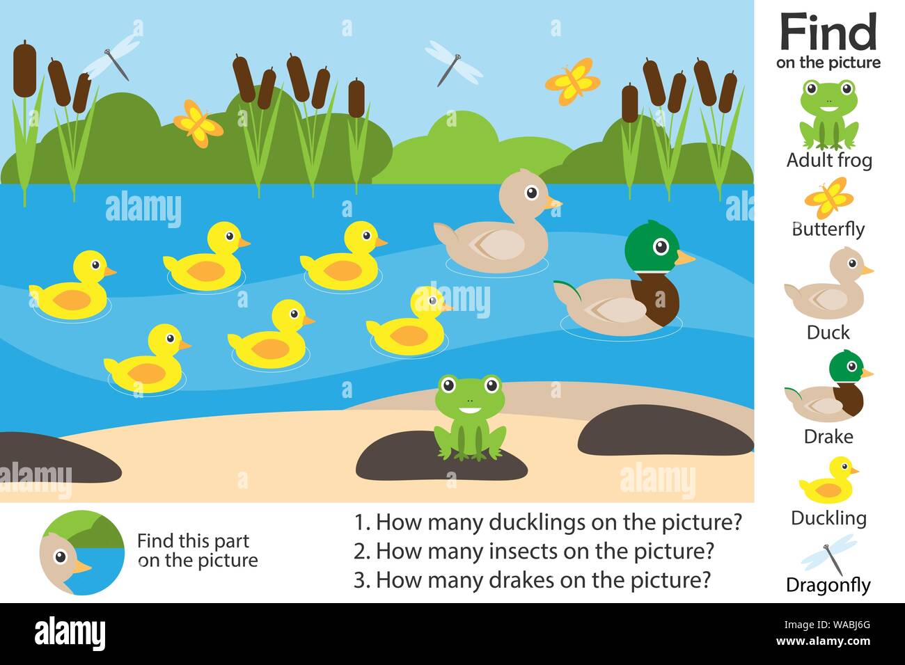 Duck Pond Game Cartoon