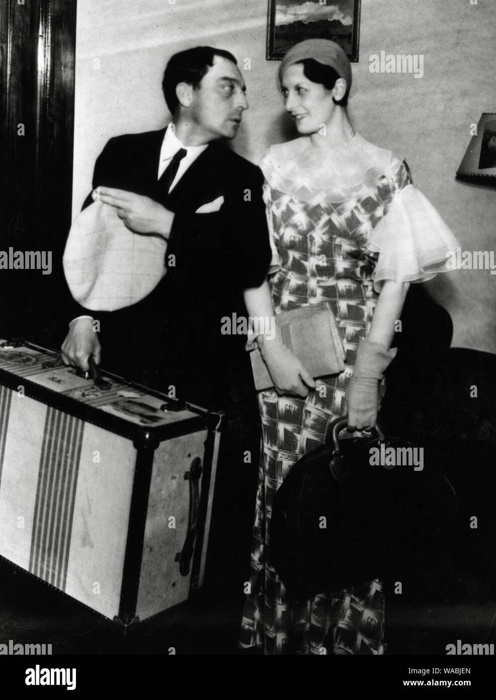 Buster Keaton with wife Mae Scribbens (circa 1933) File Reference
