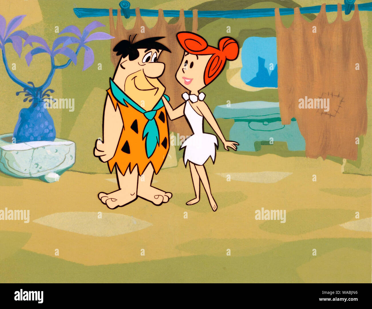 Fred and Wilma Flintstone, 'The Flintstones' (circa 1960) Hanna-Barbera /Screen Gems  File Reference # 33848-384THA Stock Photo