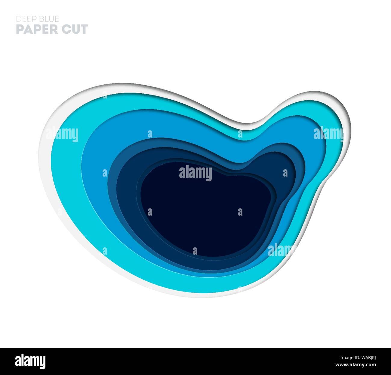 3D abstract blue background with deep paper cut shapes. Modern. Vector ...