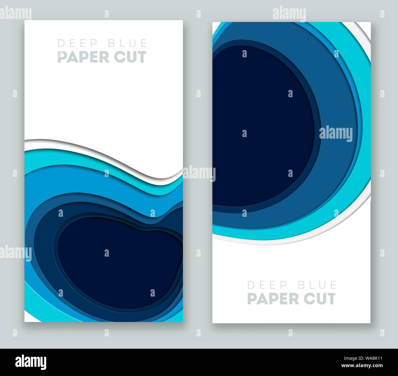 3D abstract blue background with deep paper cut shapes. Modern. Vector ...