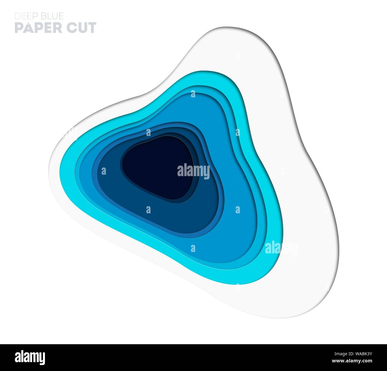 3D abstract blue background with deep paper cut shapes. Modern. Vector ...
