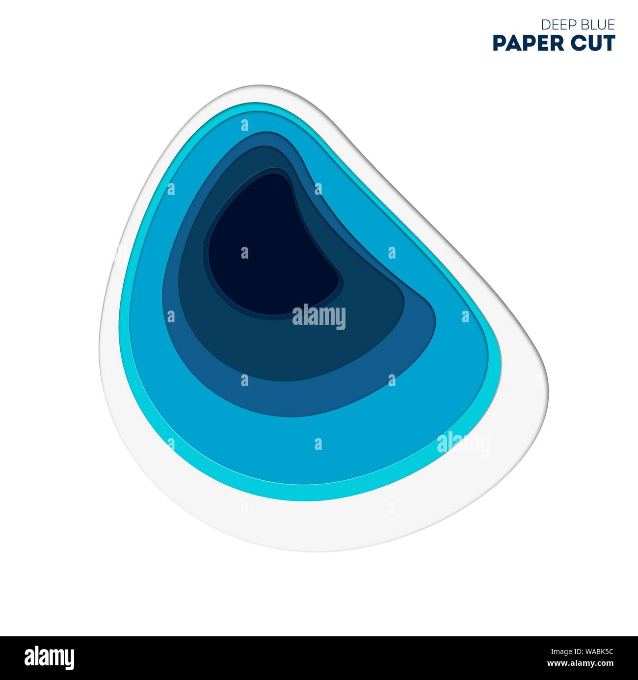 3D abstract blue background with deep paper cut shapes. Modern. Vector ...