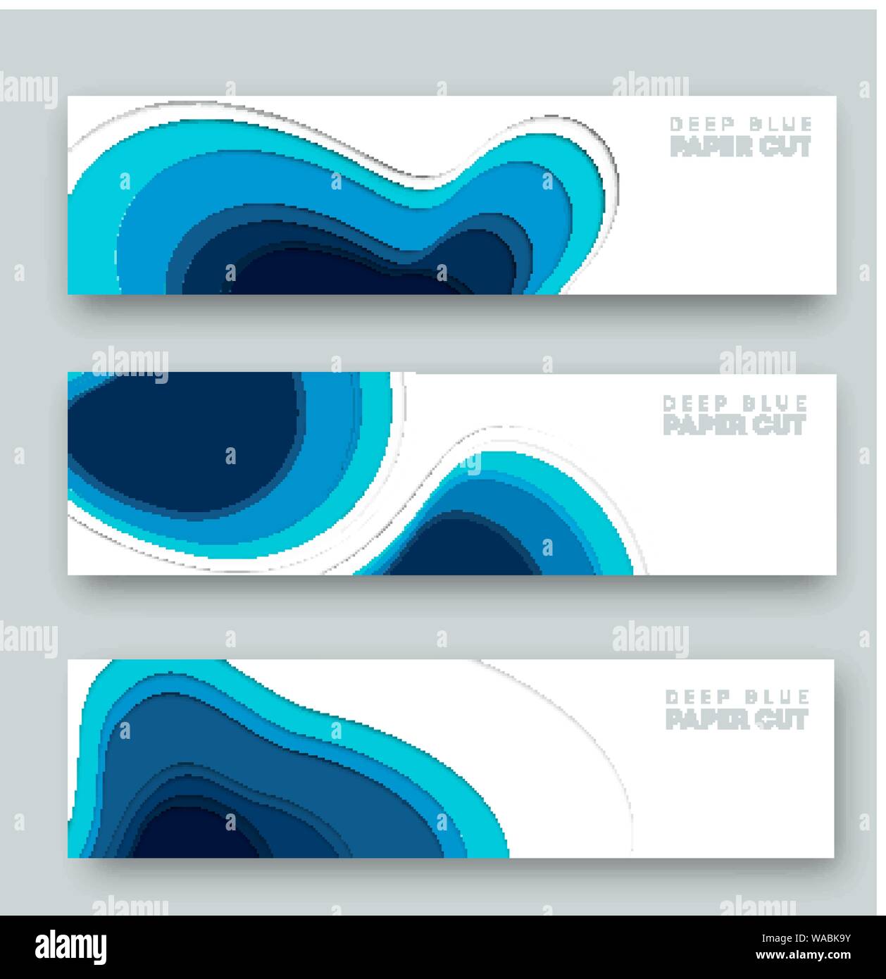 3D abstract blue background with deep paper cut shapes. Modern. Vector ...