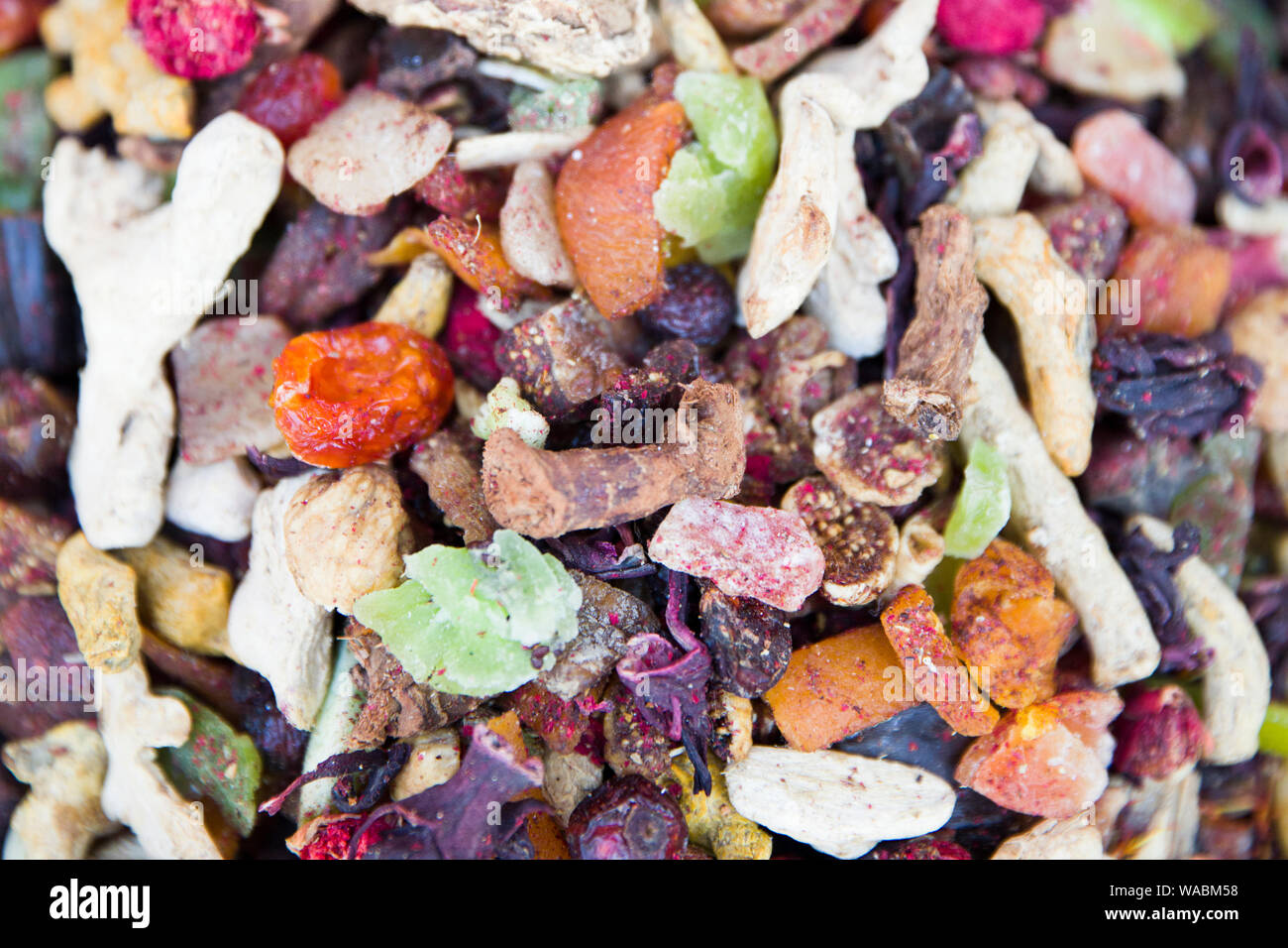 Closeup of the Turkish aphrodisiac tea on the market Stock Photo