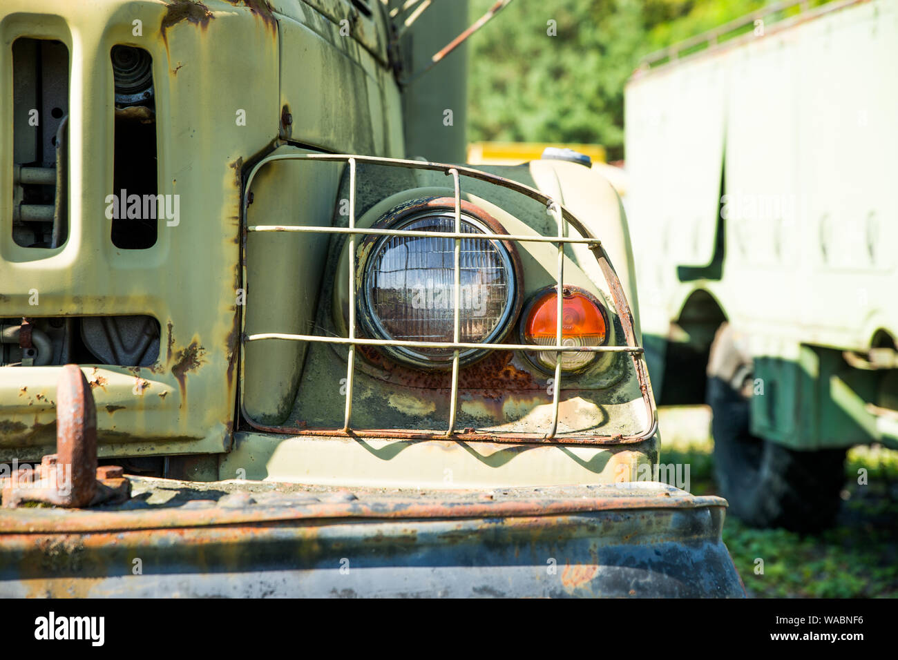 Old military truck in a czech museum Stock Photo