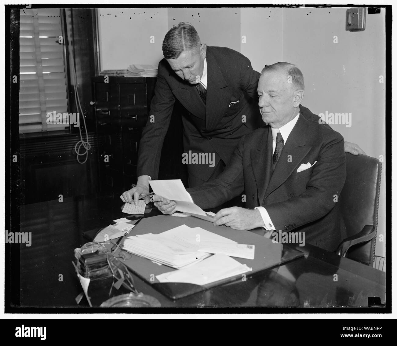 Cong. Henry B. Steagall & Sec. O.K. Weed Stock Photo - Alamy