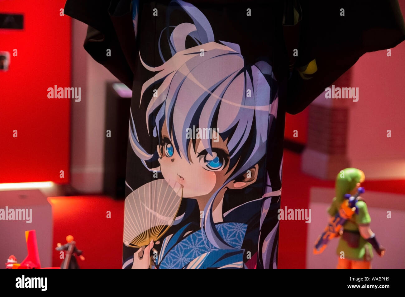 Anime Figure On A Kimono The Cool Japan Exhibition At The Tropenmuseum Amsterdam The Netherlands 2019 Stock Photo