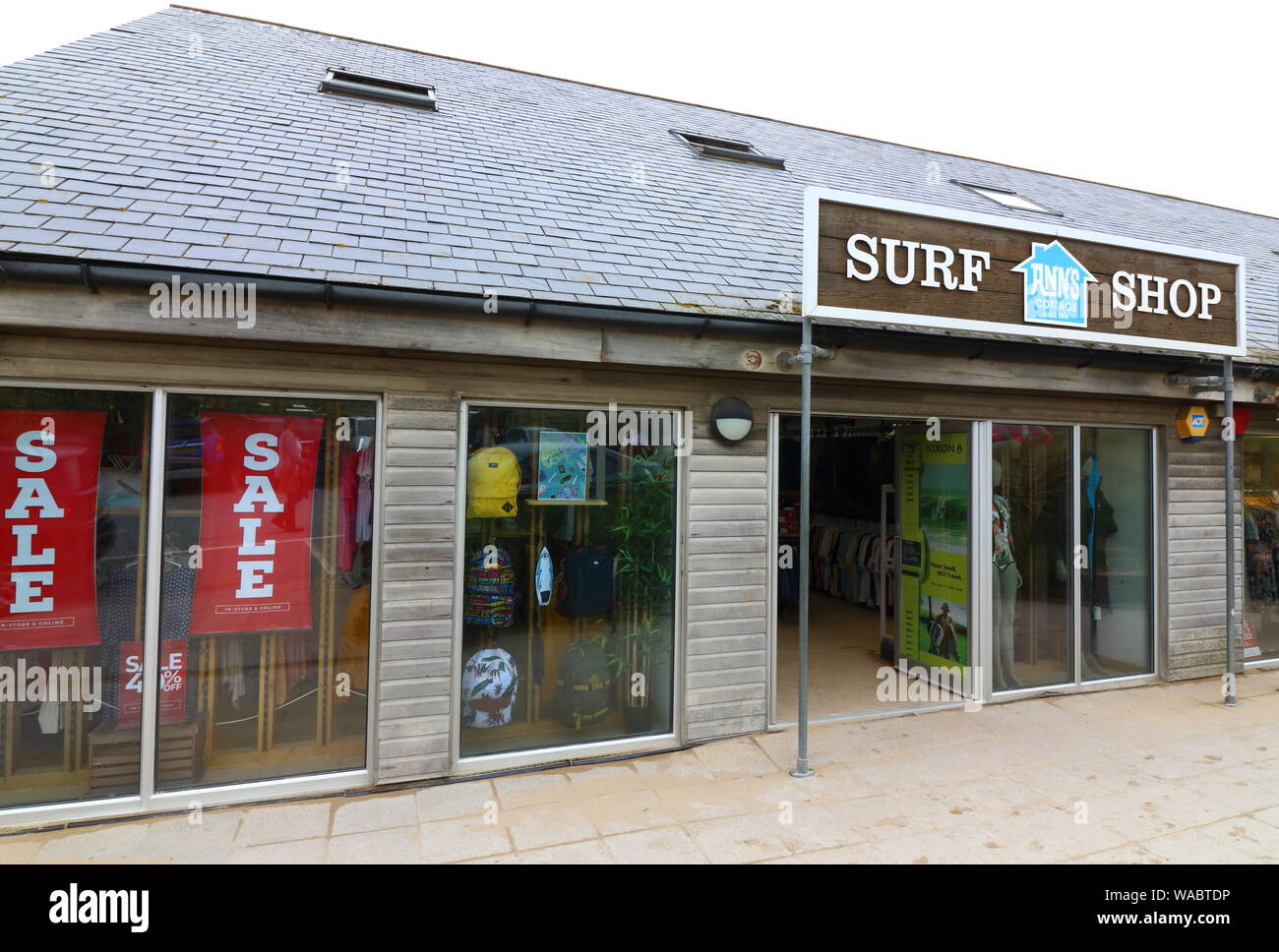 Newquay Cornwall Uk 16th Aug 2019 Anns Cottage Surf Shop On
