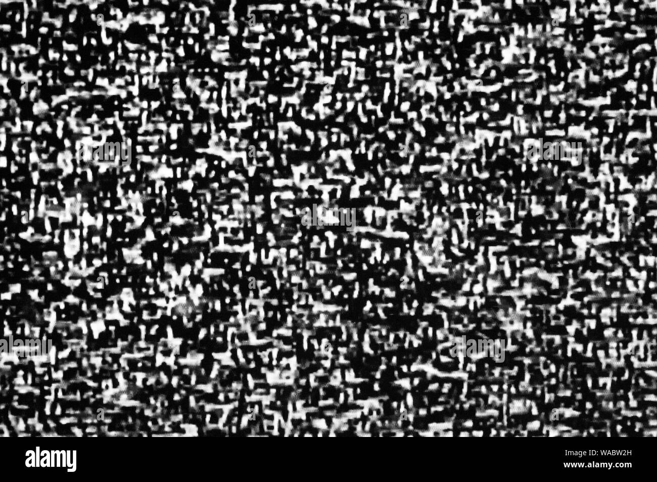 CRT television screen static noise as background Stock Photo