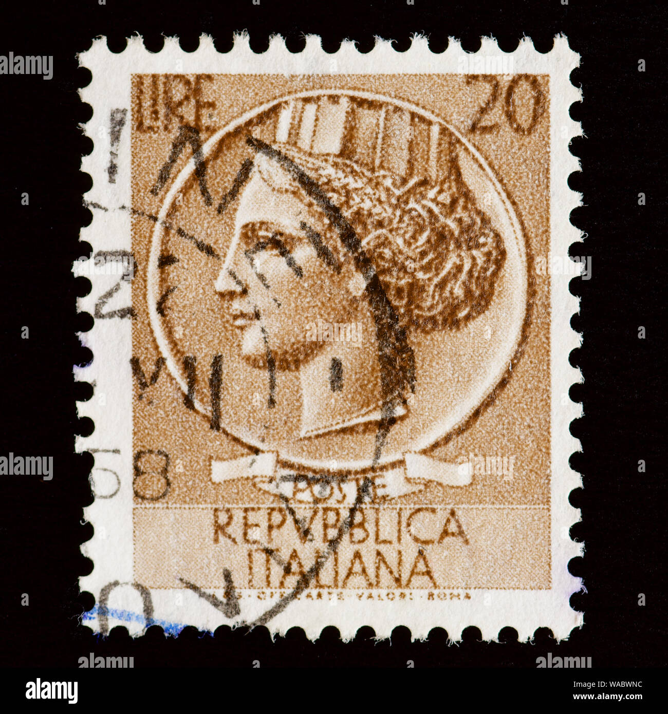 Italy Postage Stamp Coin of Syracuse Stock Photo Alamy