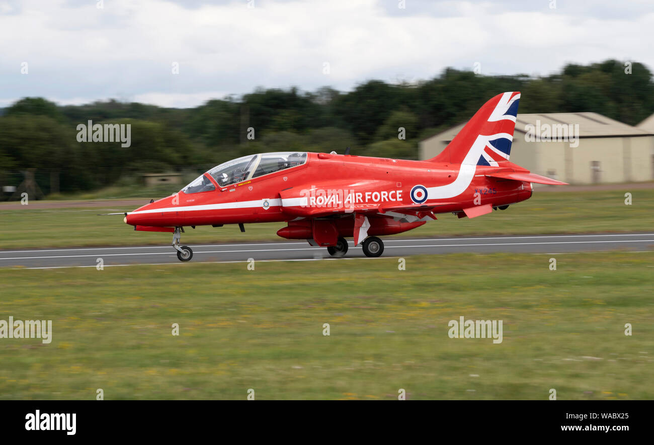 Red Arrows Display Team at the Royal International Air Tattoo 2019 Stock Photo