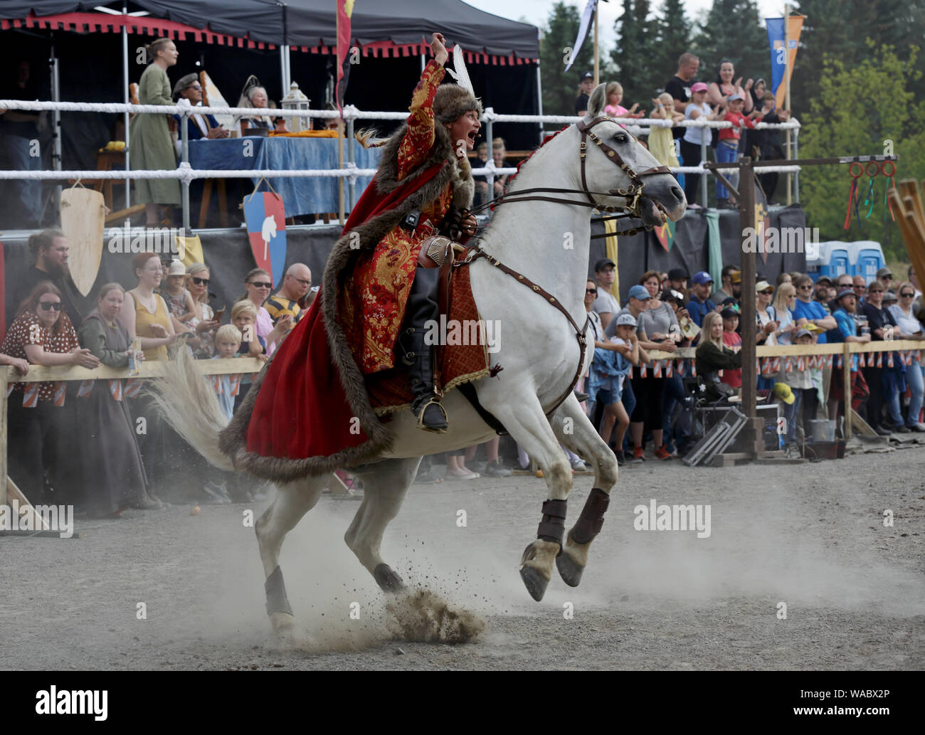 Horse rider in medieval costume hi-res stock photography and images - Alamy