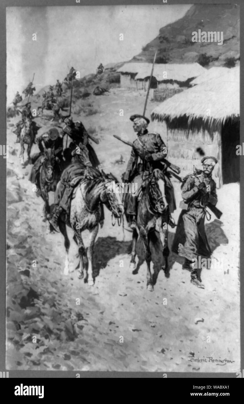 Contact of outposts / Frederic Remington. Stock Photo