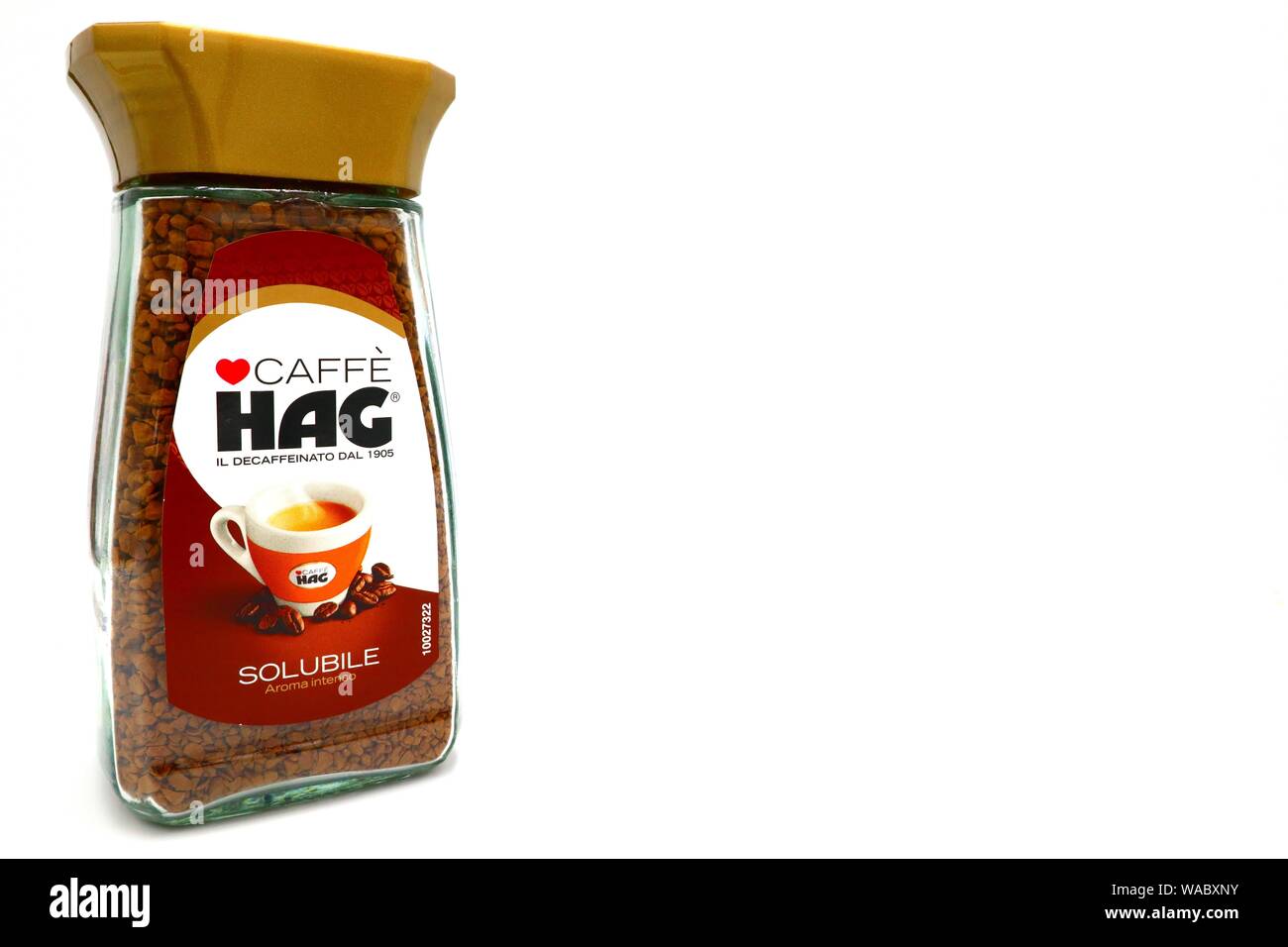 HAG Coffee Jar. HAG is a brand of Jacobs Douwe Egberts Stock Photo Alamy