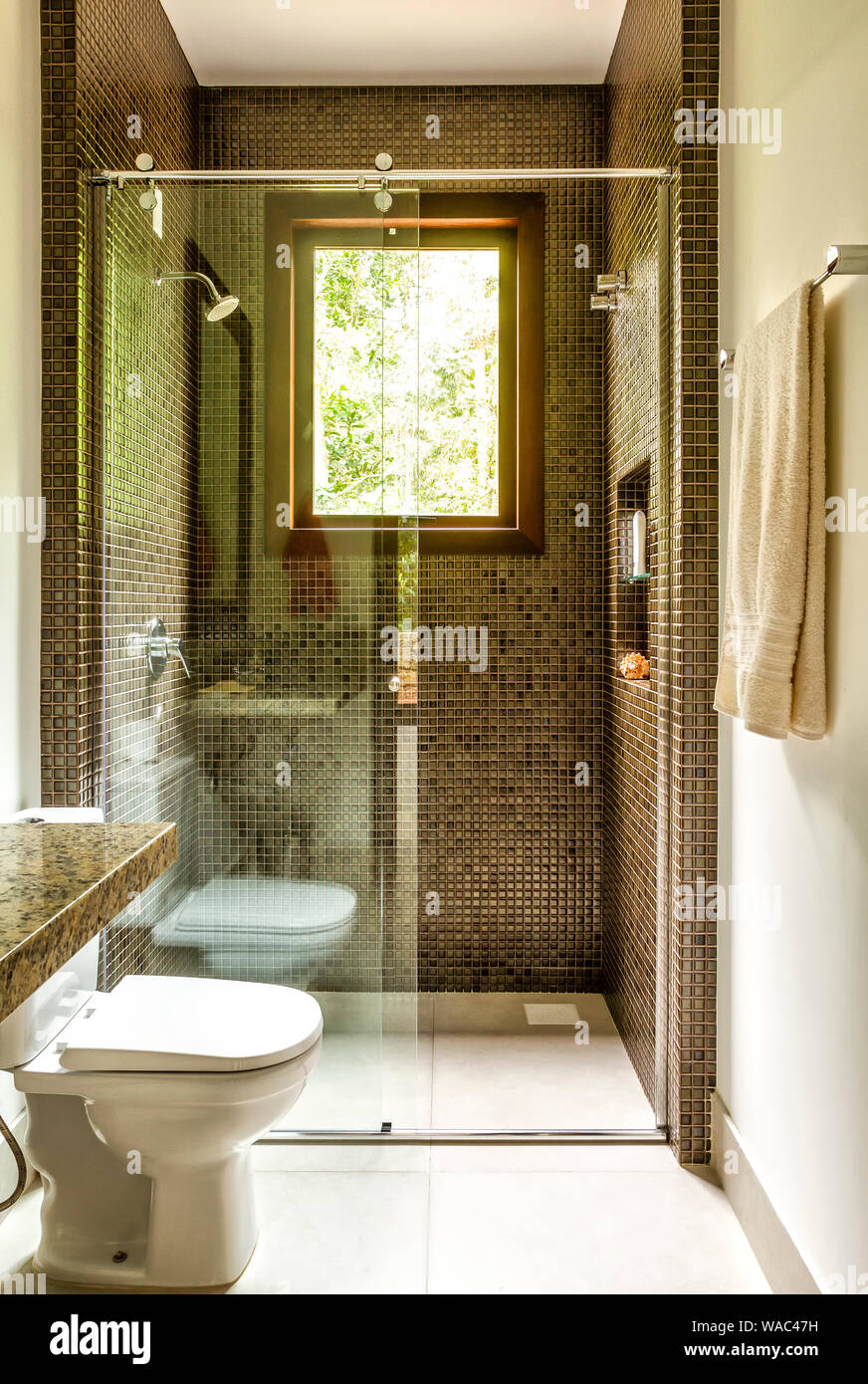 Bathroom of a Brazilian house. Florianopolis, Santa Catarina, Brazil