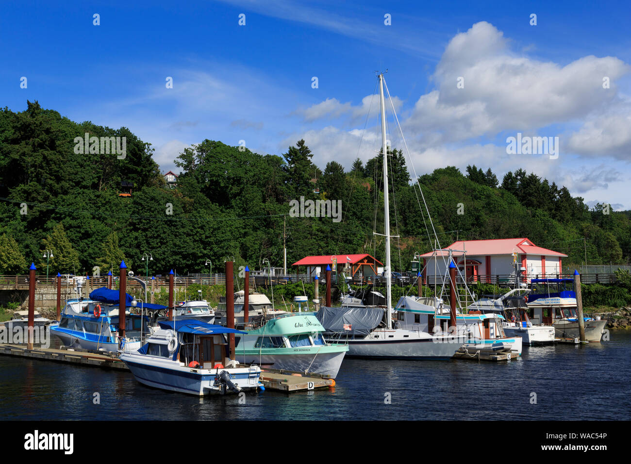 Marina, Port Alberni, Vancouver Island, British Columbia, Canada Stock