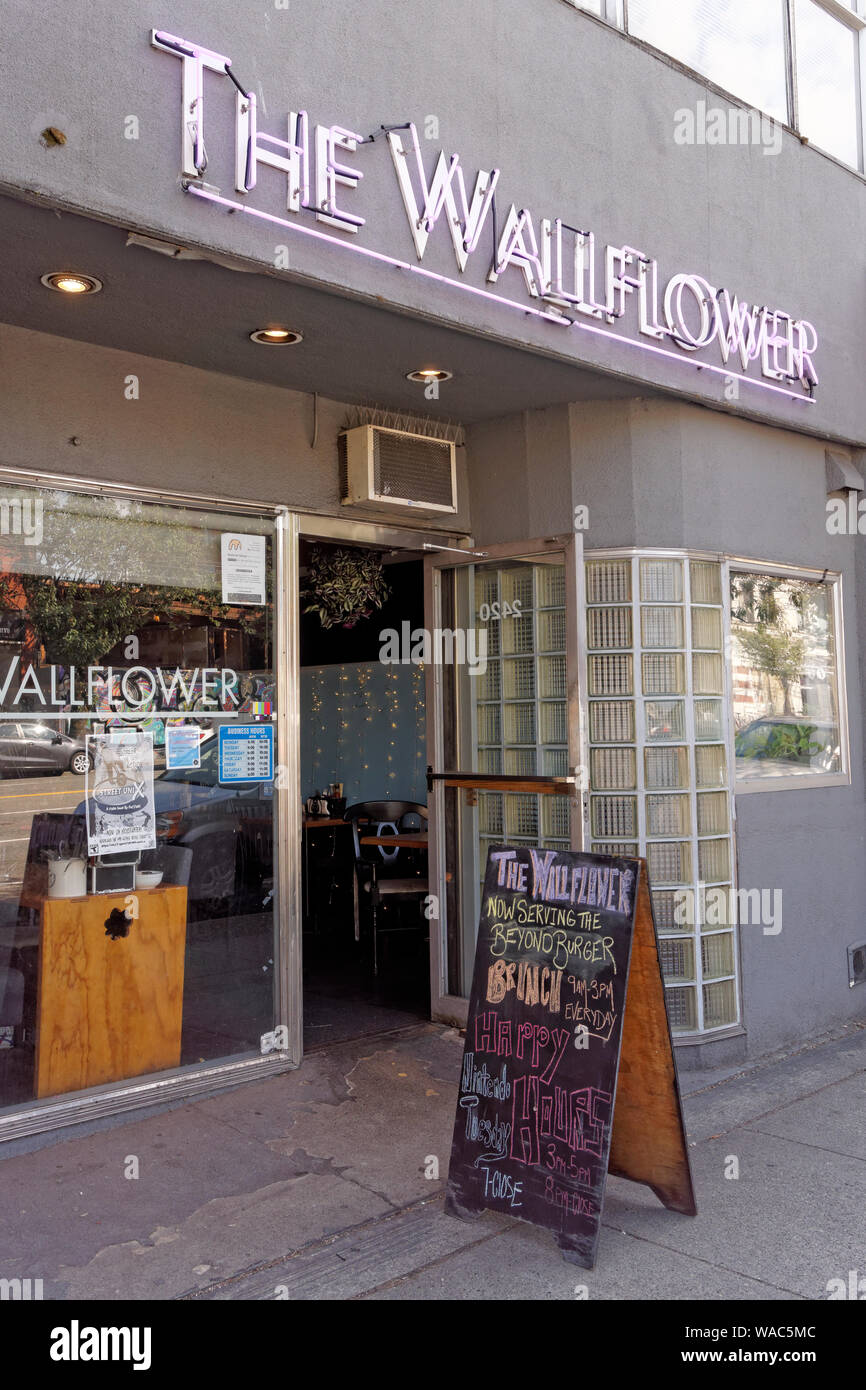 The Wallflower restaurant on Main Street in the Mount Pleasant district of Vancouver, BC, Canada