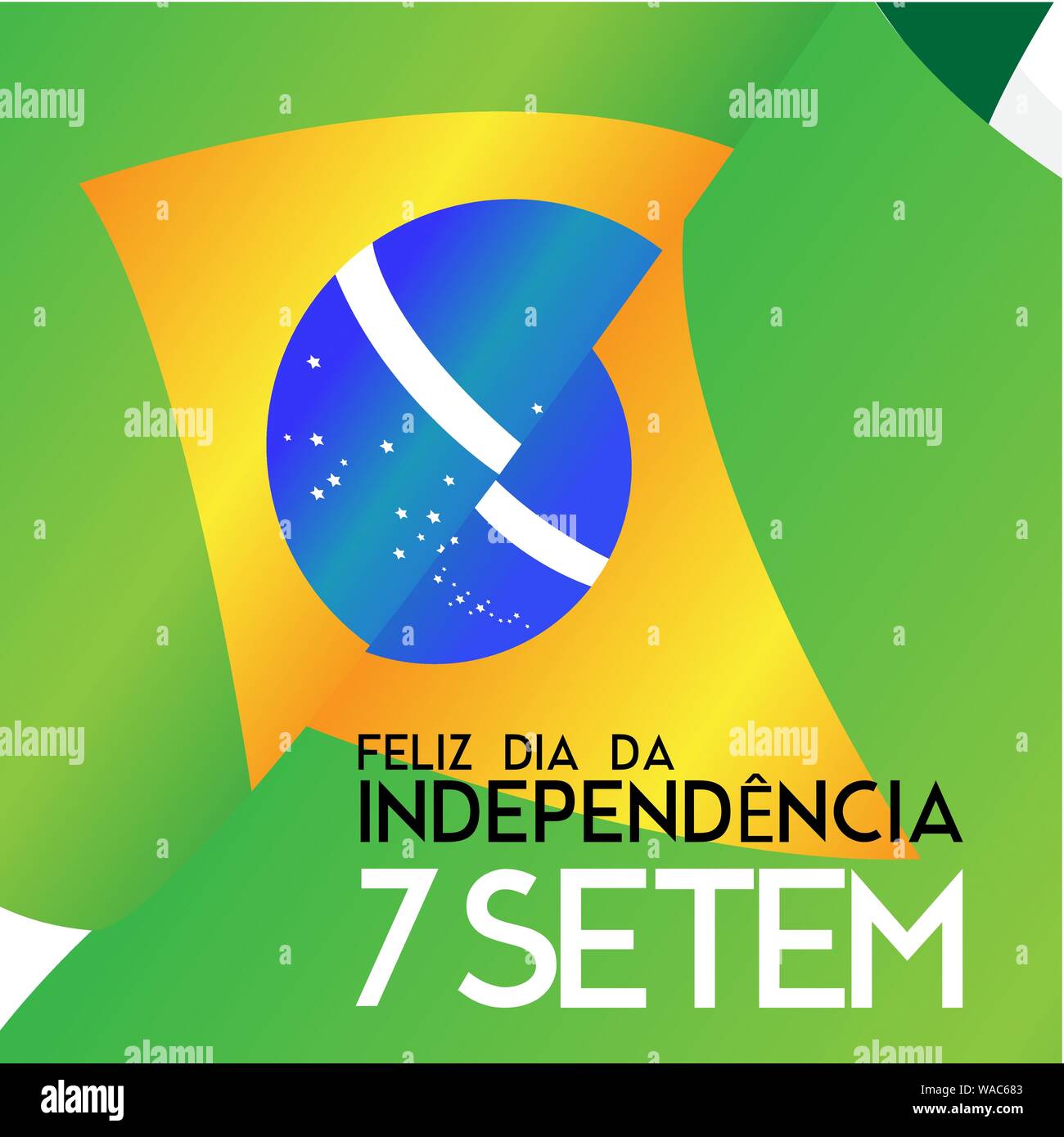 Brazil independence day illustration with a flag - Vector Stock Vector ...