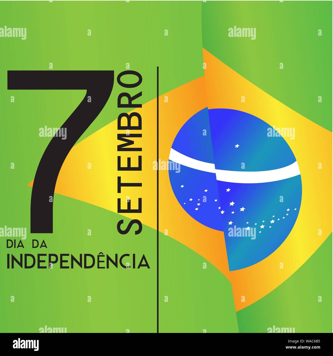 Brazil independence day illustration with a flag - Vector Stock Vector ...