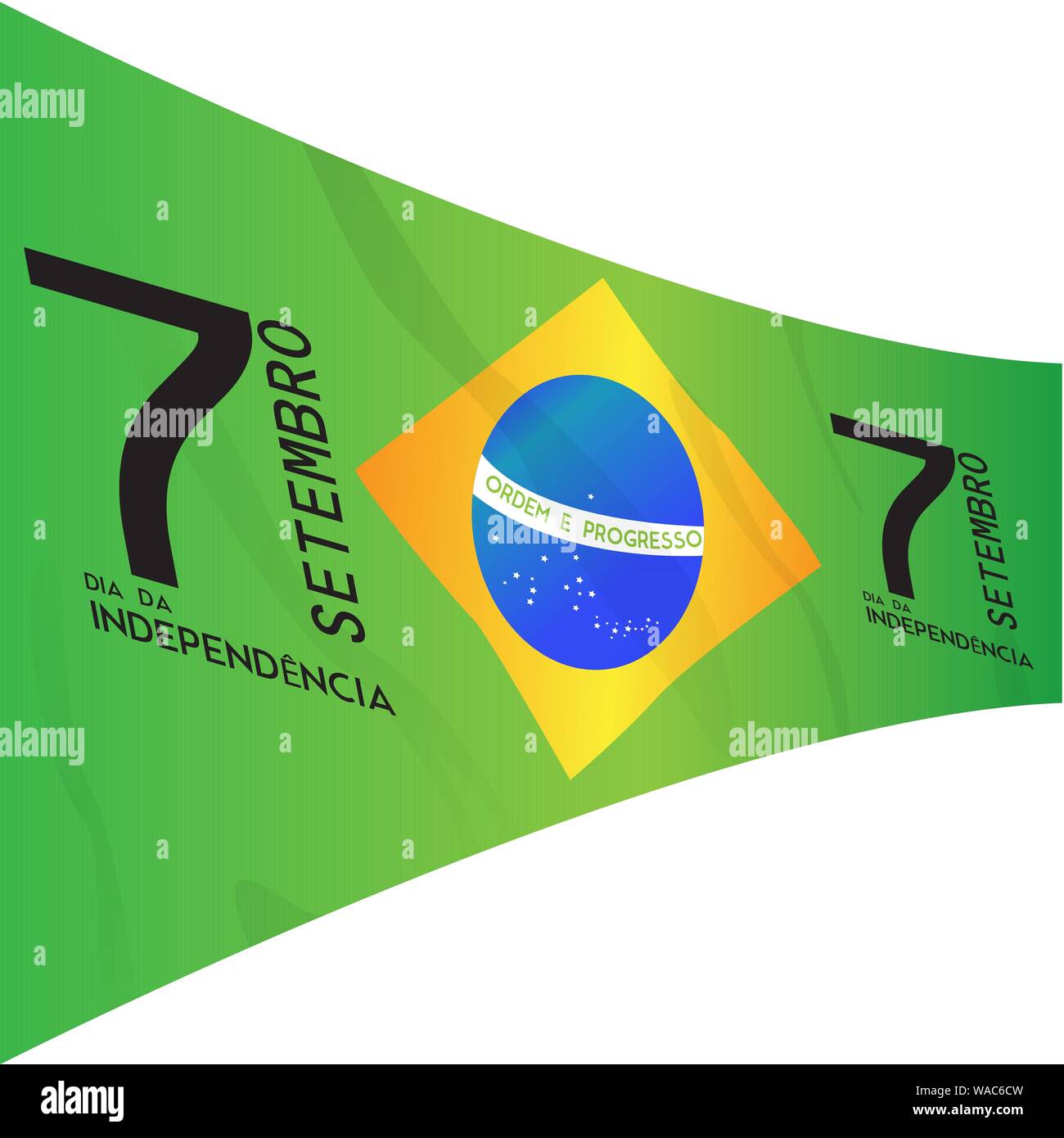 Brazil independence day illustration with a flag - Vector Stock Vector ...