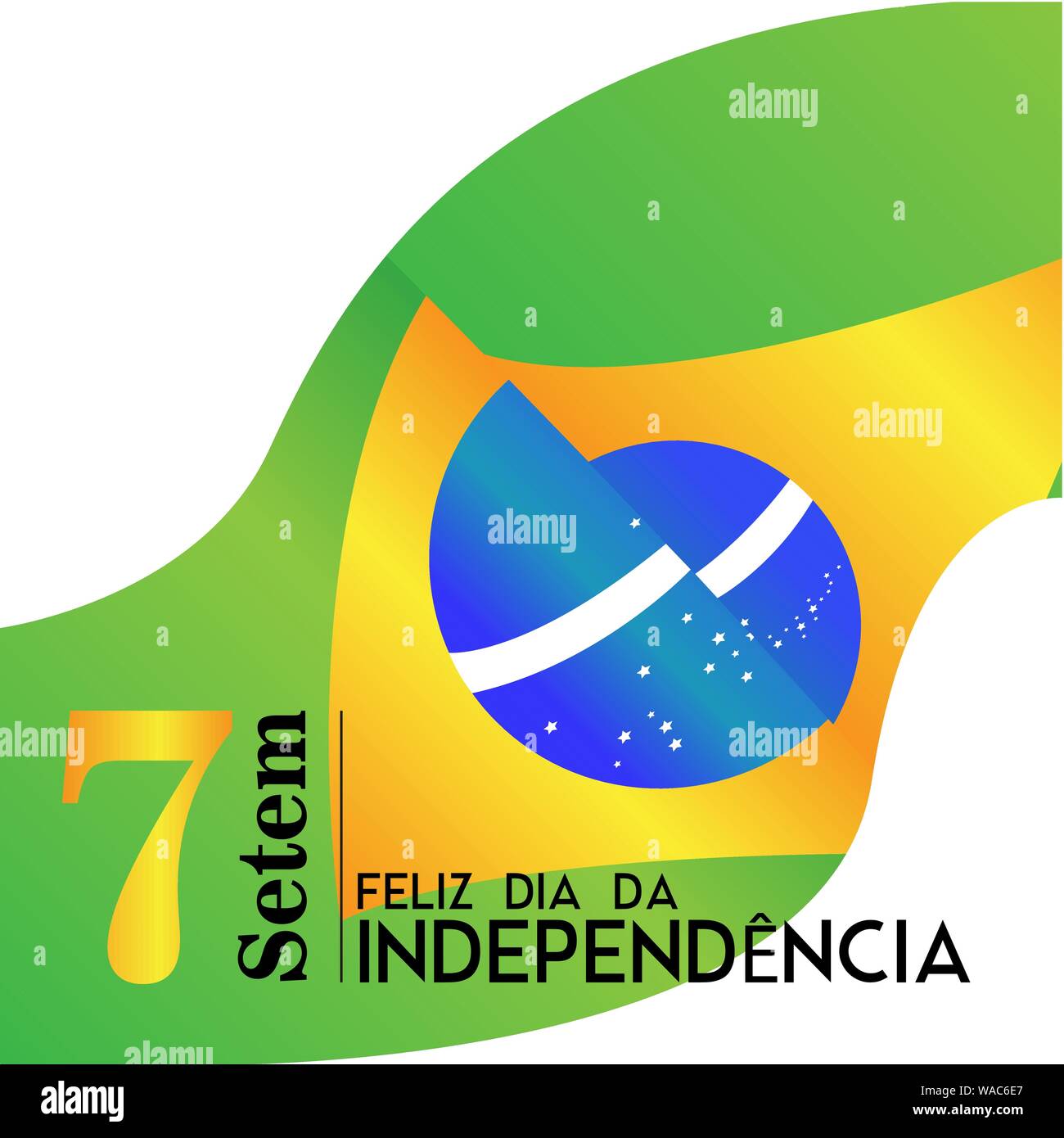 Brazil independence day illustration with a flag - Vector Stock Vector ...