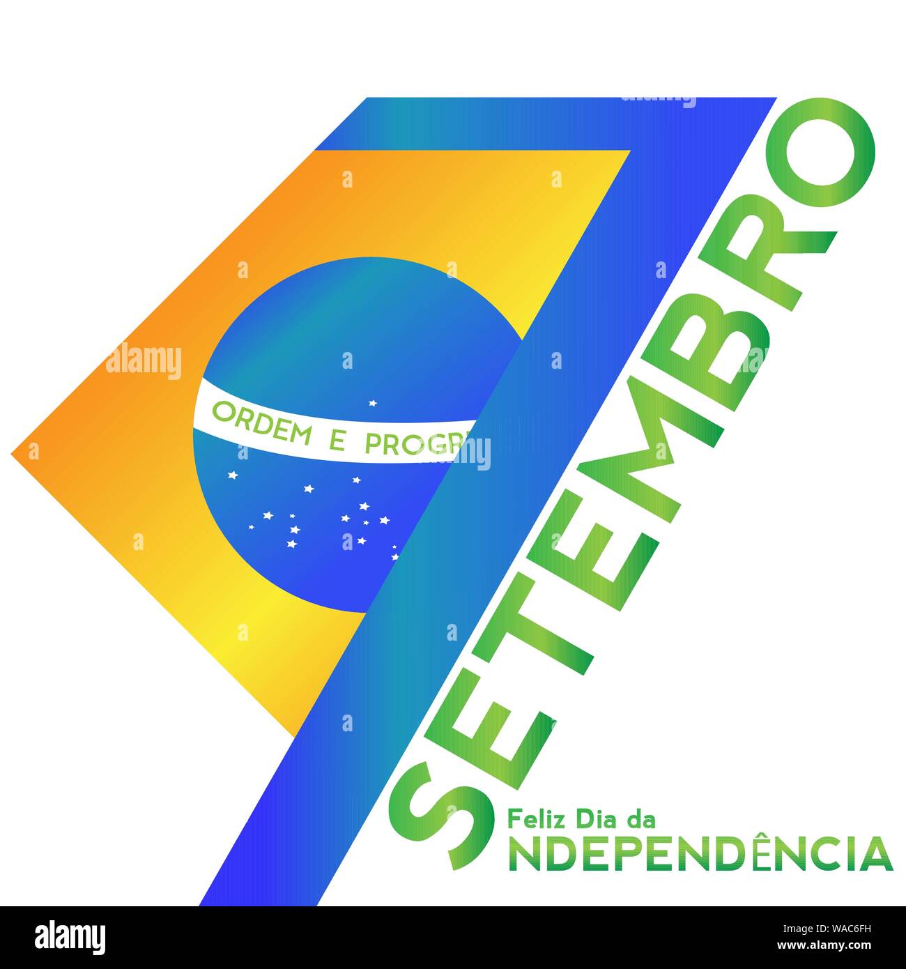Brazil independence day illustration with a flag - Vector Stock Vector ...