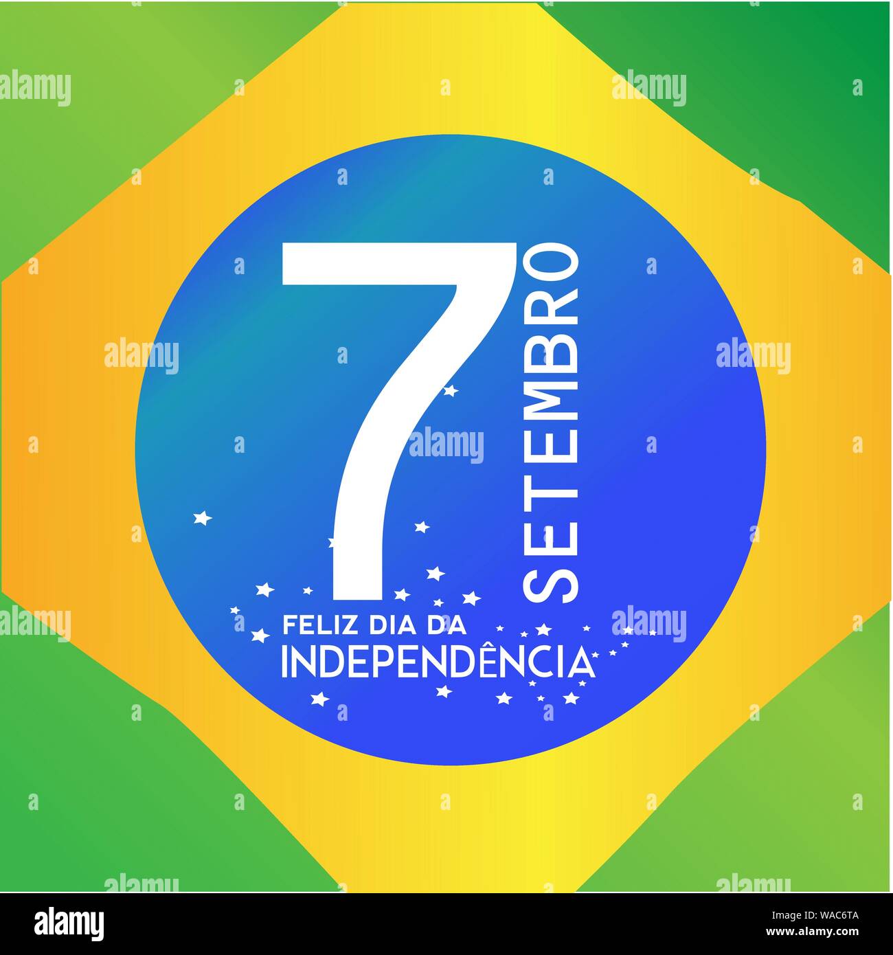 Brazil independence day illustration with a flag - Vector Stock Vector ...