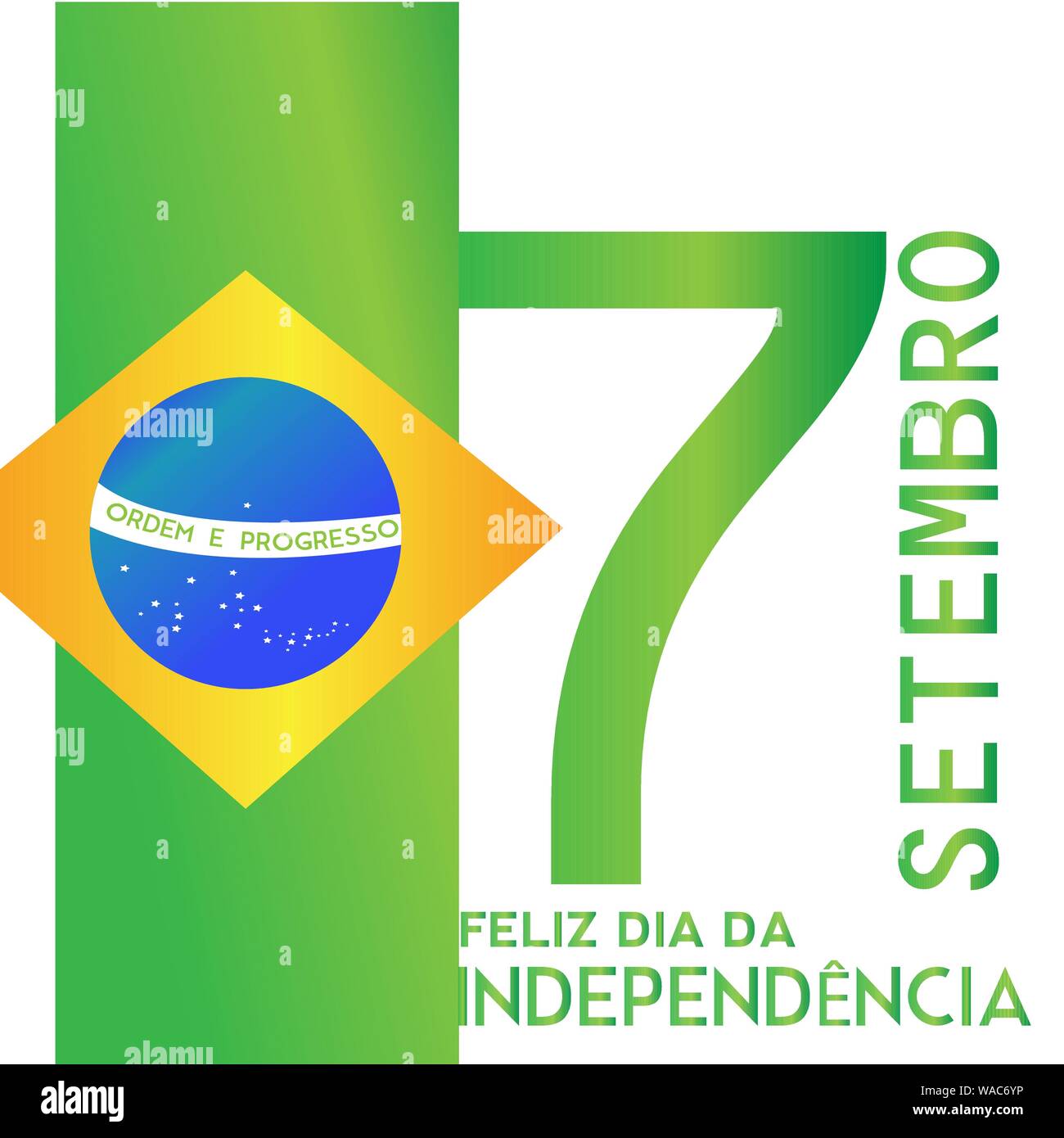 Brazil independence day illustration with a flag - Vector Stock Vector ...