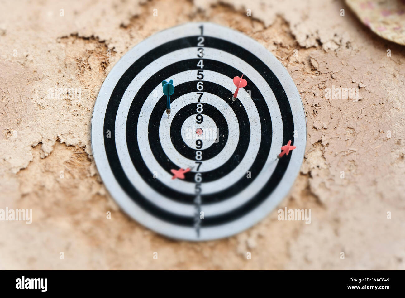 Dartboard. Decoration detail. Yazd, Iran, Asia. Stock Photo