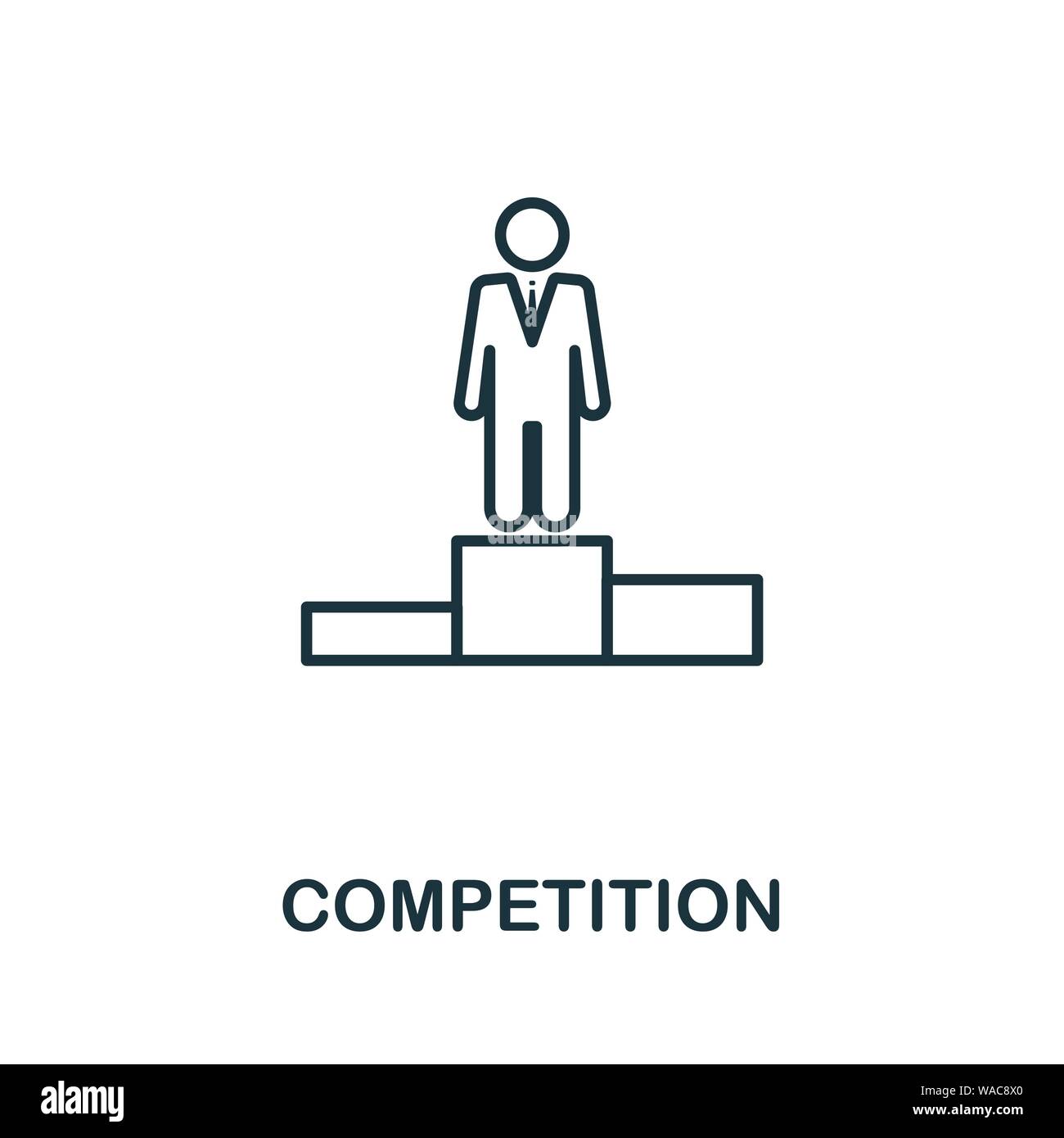 Competition outline icon. Thin style design from startup icons ...