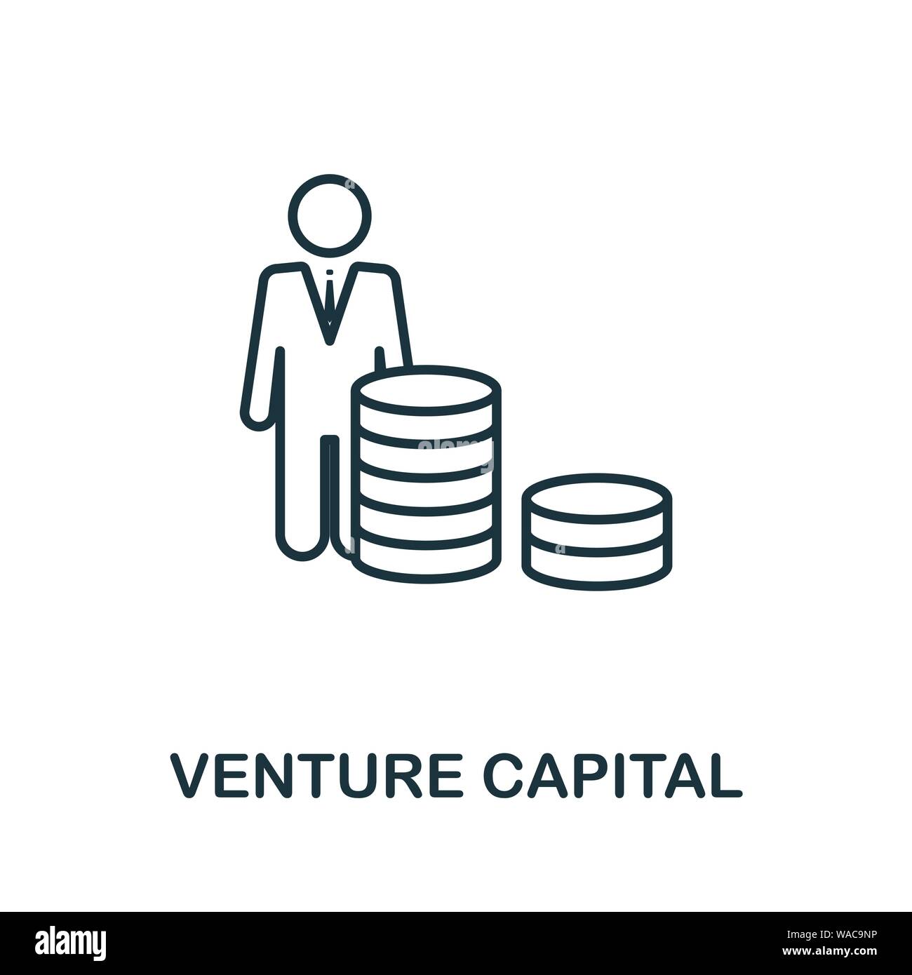 Venture Capital outline icon. Thin style design from startup icons collection. Creativeventure capital icon for web design, apps, software, print Stock Vector