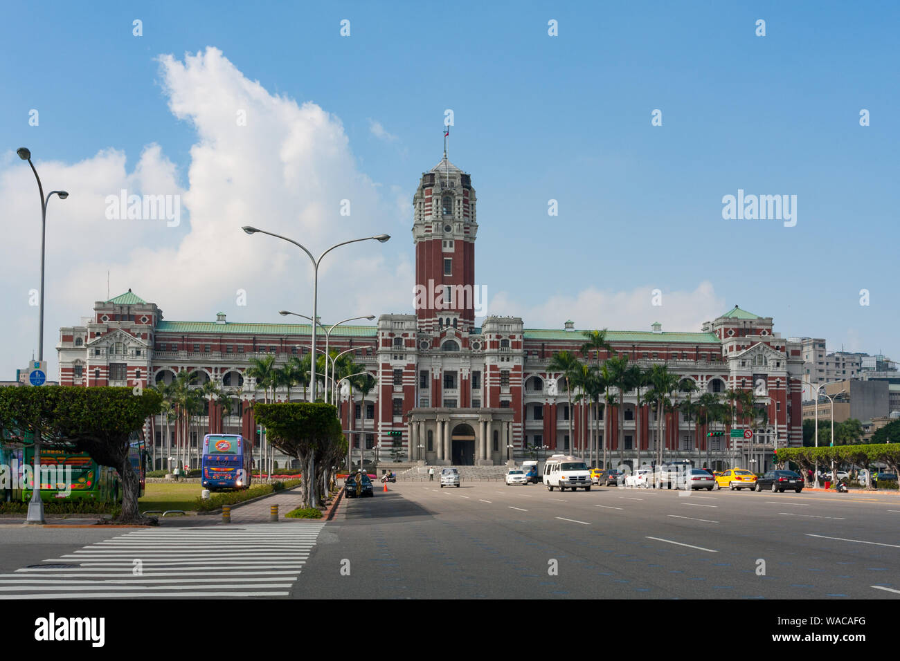 A view of Presidential Office Building, Office of the President of the Republic of China, seen from Ketagalan Boulevard, Taipei, Taiwan Stock Photo