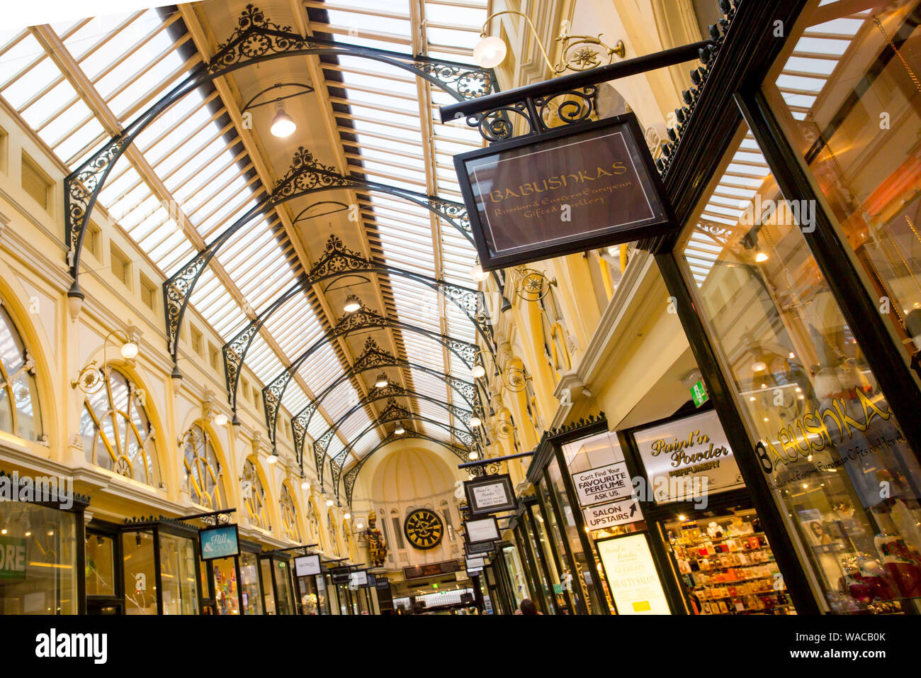 Royal Arcade Melbourne Stock Photo