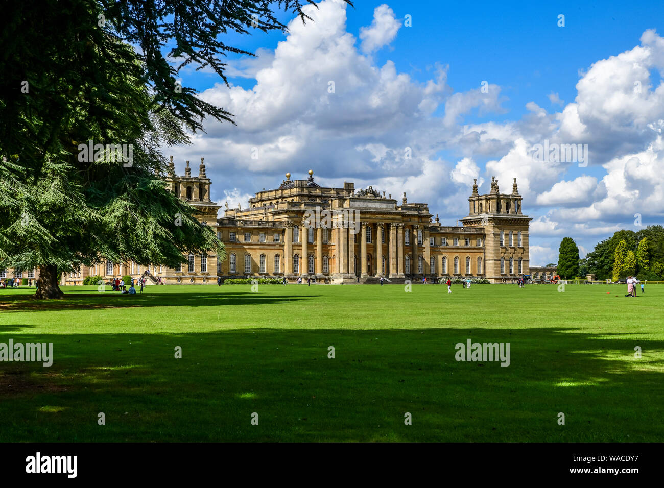 Blenheim Palace. Winston Churchills Birthplace. The lawns and grounds ...