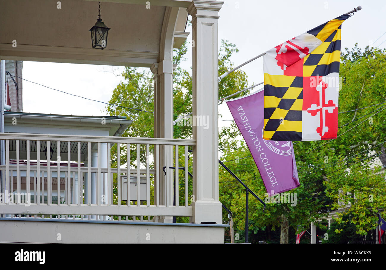 CHESTERTOWN, MD 17 AUG 2019 View of the historic town of Chestertown, Maryland, United States