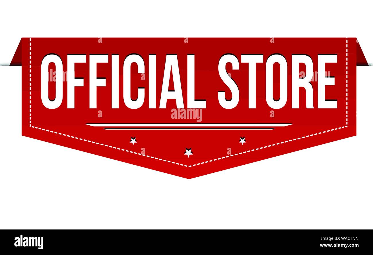 Official Store Banner Design On White Background Vector