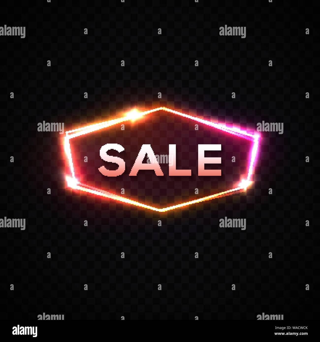 Sale Signs Translucent Sale glowing neon sign on transparent background Stock Vector Image ...