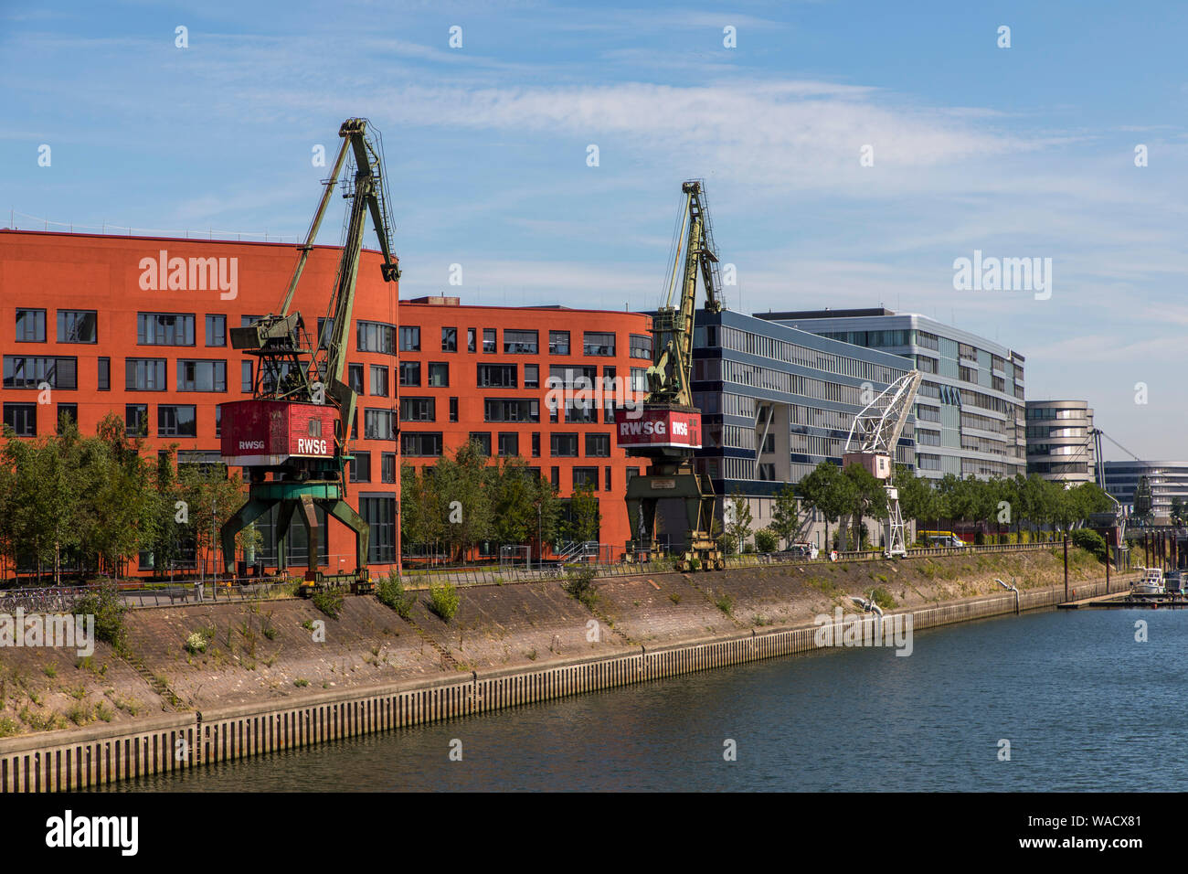 Duisburg, Innenhafen, office building, brick building, Landesarchiv NRW, Stock Photo
