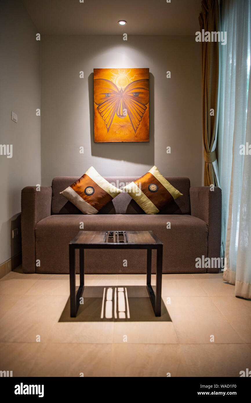 sofa at hotel room Stock Photo - Alamy